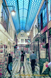 A range of shops in the Passage Jouffroy
